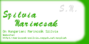 szilvia marincsak business card
